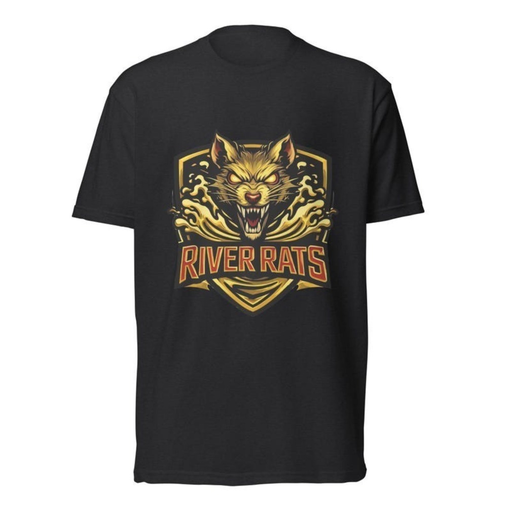 River Rats Black Unisex Fitted T-Shirt
